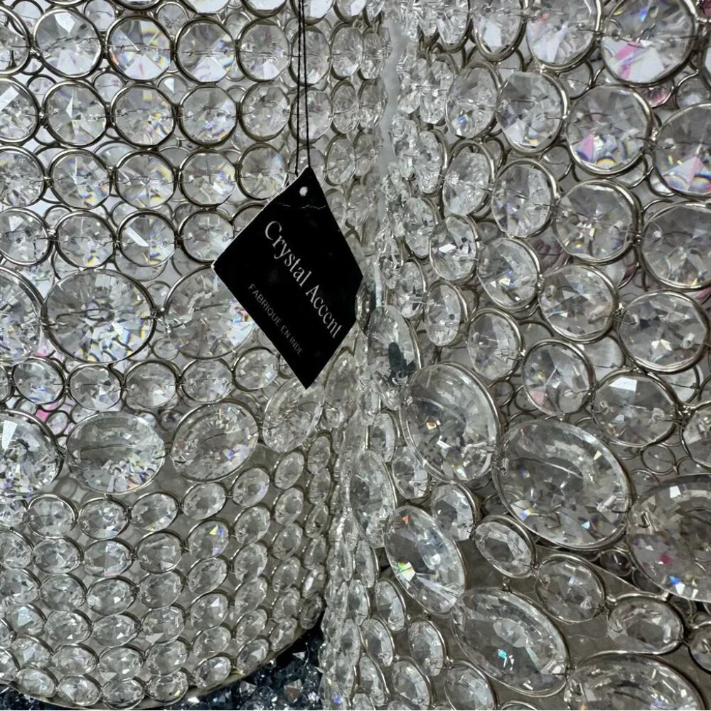 2 Crystal Embellished baskets / bins large rhinestone bling Candle Holders